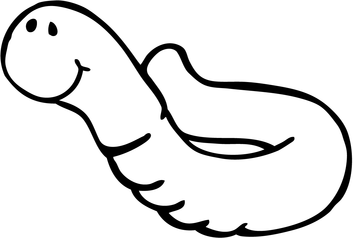 Black And White Worm Clipart - ClipArt Best