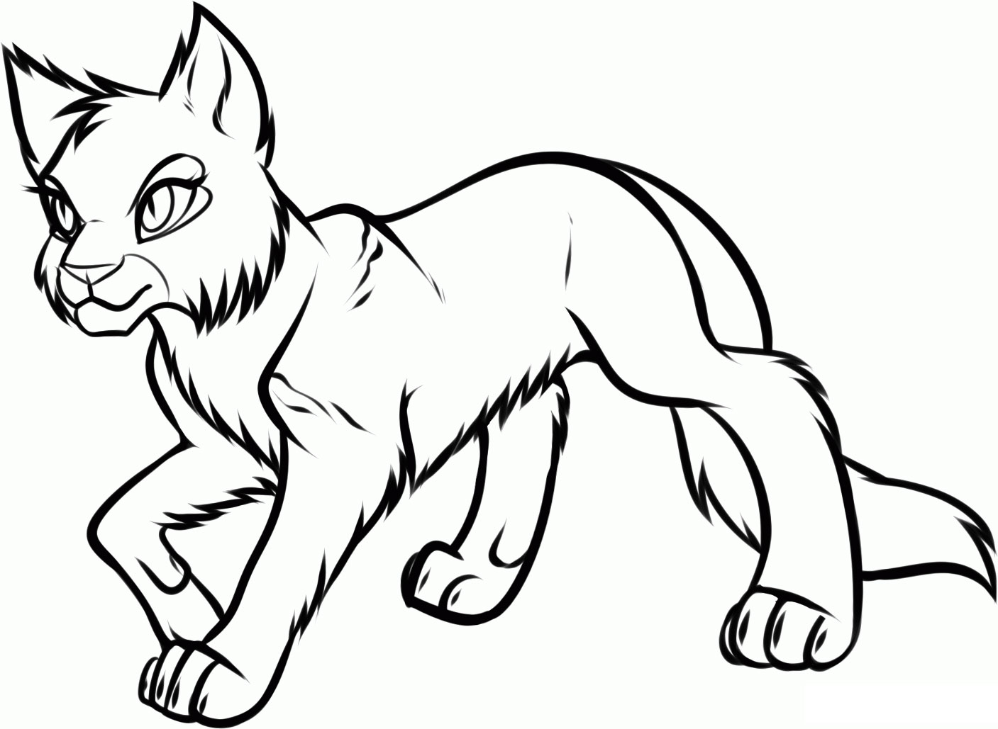 Wild Cat Colouring Pages - ClipArt Best