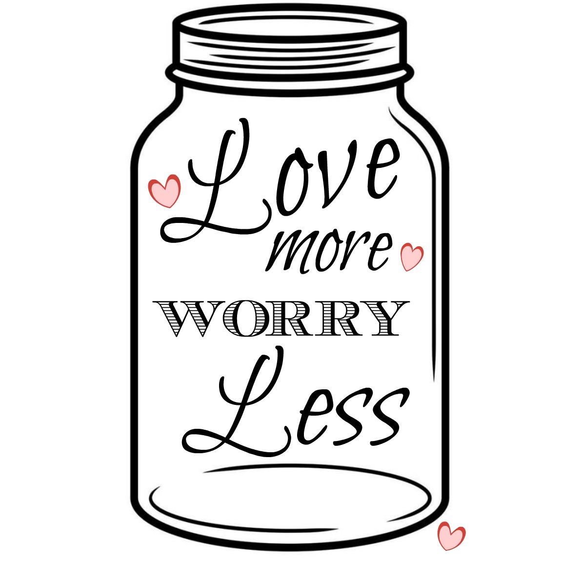 Clear Cut Crystal Designs: Love More, Worry Less Wooden Sign