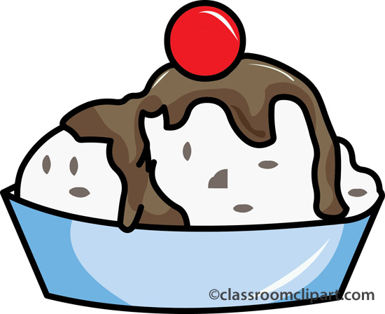 Ice cream sundae clipart