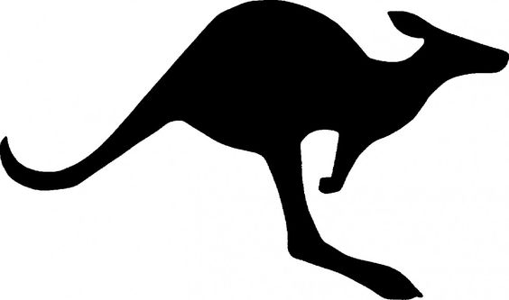 free clip art kangaroo outline - photo #12