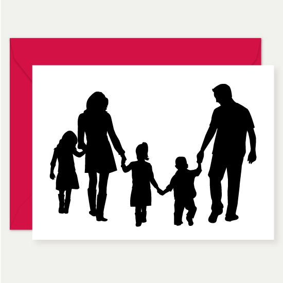 Custom Silhouette Cards - Family : Le Papier Studio, The premier ...
