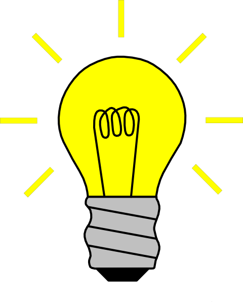 Light Bulb On clip art - vector clip art online, royalty free ...