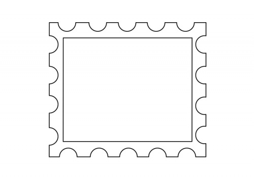 Printable Postage Stamp Template - ClipArt Best
