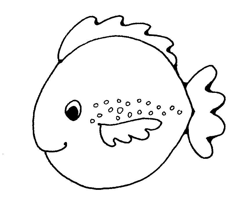 cartoon fish clipart black and white - photo #17