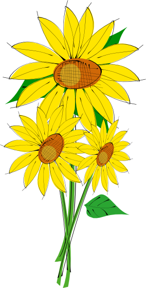 Sunflowers clip art Free Vector