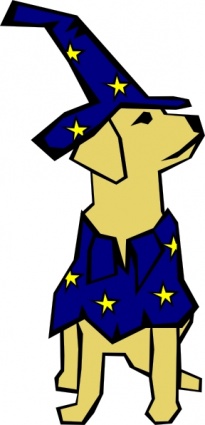 Download Dog 01 Drawn With Straight Lines (wizard Costume) clip ...