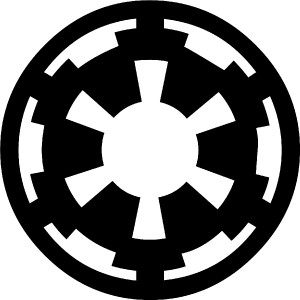 2 x Star Wars Logo Imperial Insignia Vinyl Decal Sticker Fun Funky ...