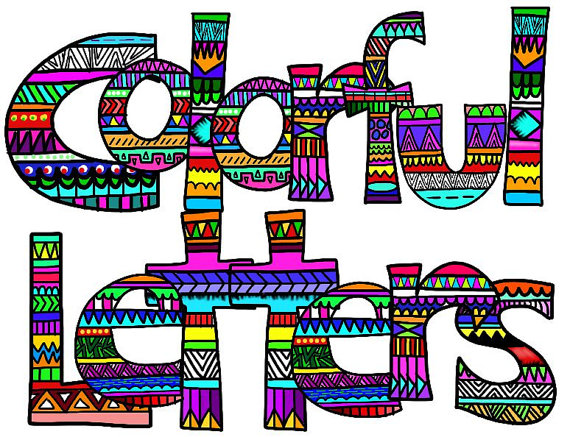 Aztec Print Alphabet Clip Art INSTANT by PrettyLittlePalace