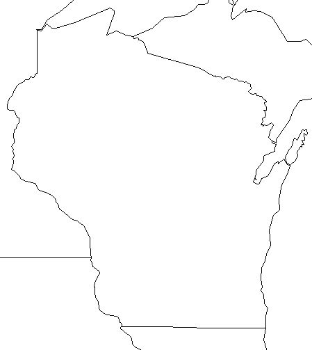 clipart map of wisconsin - photo #31
