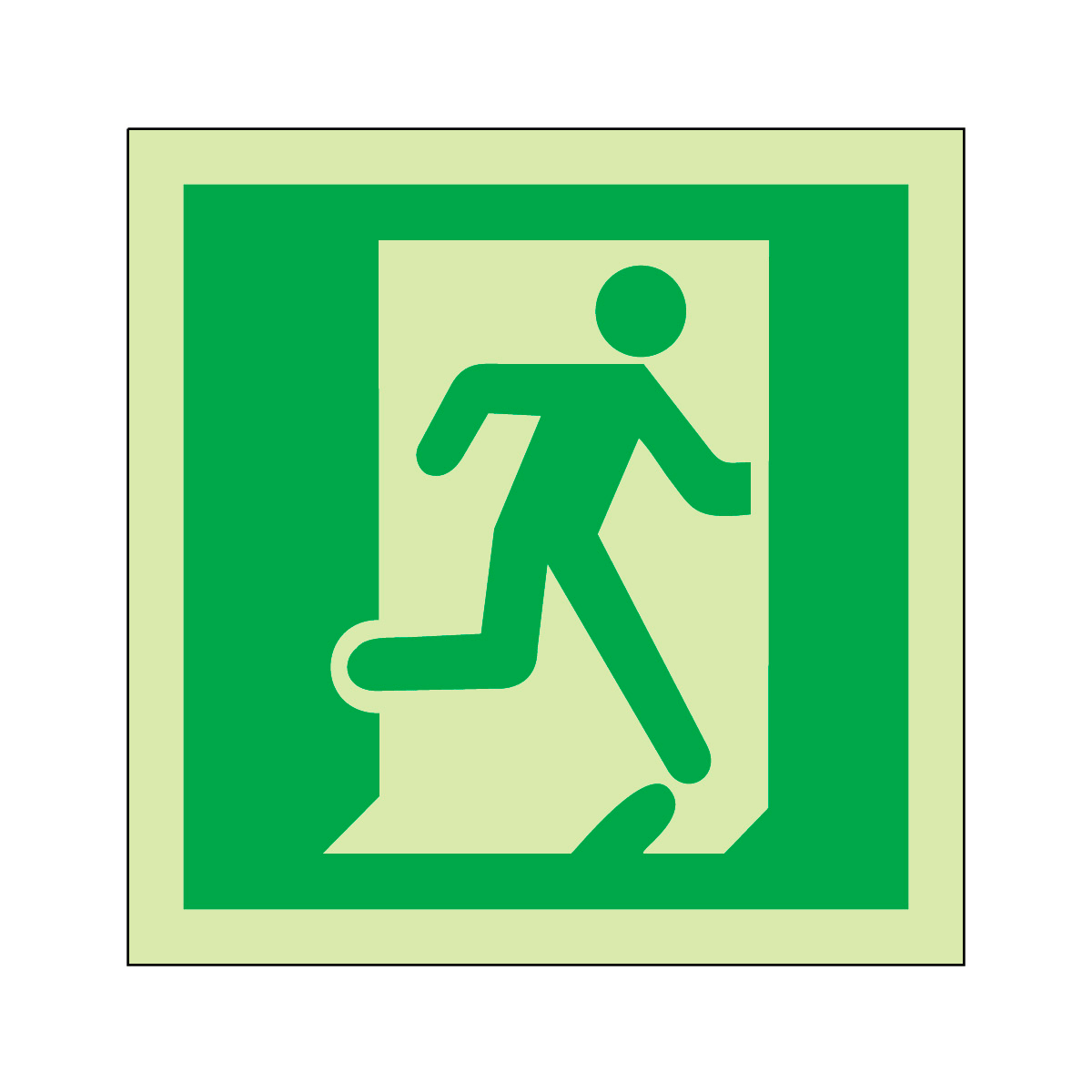 Running Man Symbol Safety Sign - Photoluminescent Fire Exit Sign ...
