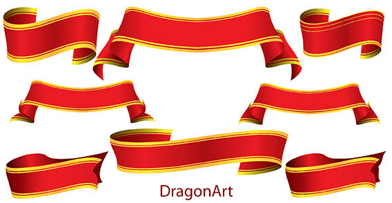 Red vector banners