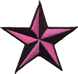 Star 3-D Red-Black Patch