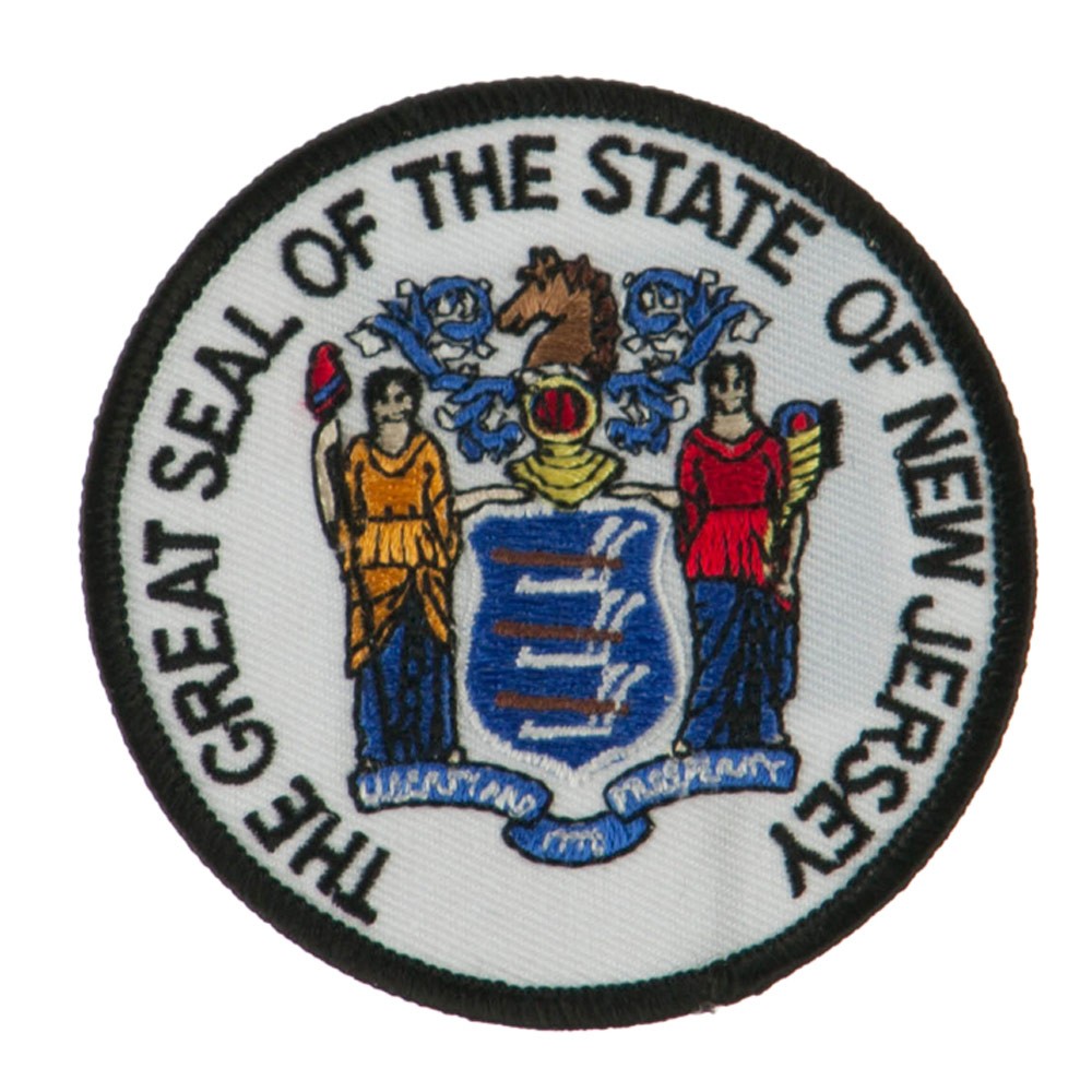 e4Hats.com: Eastern State Seal Embroidered Patch - New Jersey