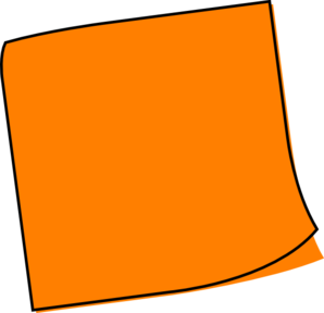 Orange Sticky Note clip art - vector clip art online, royalty free ...