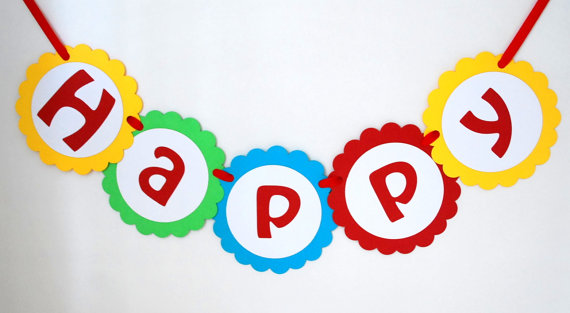 Happy birthday banner, Bright colors colorful banner for your ...