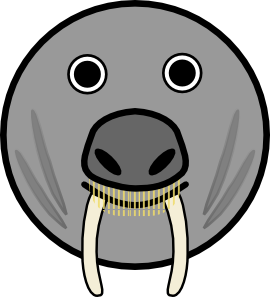 Seal Animal Rounded Face clip art - vector clip art online ...