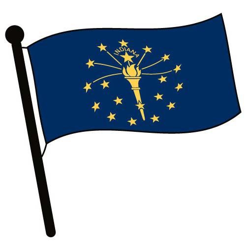 Indiana Waving Flag Clip Art