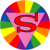 Rainbow Superman Logo (parody) GAY PRIDE BUMPER STICKER