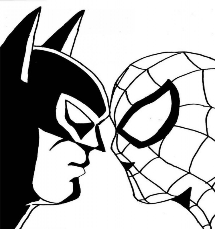 Spiderman And Batman Coloring Pages | Coloring Pages Kids Collection