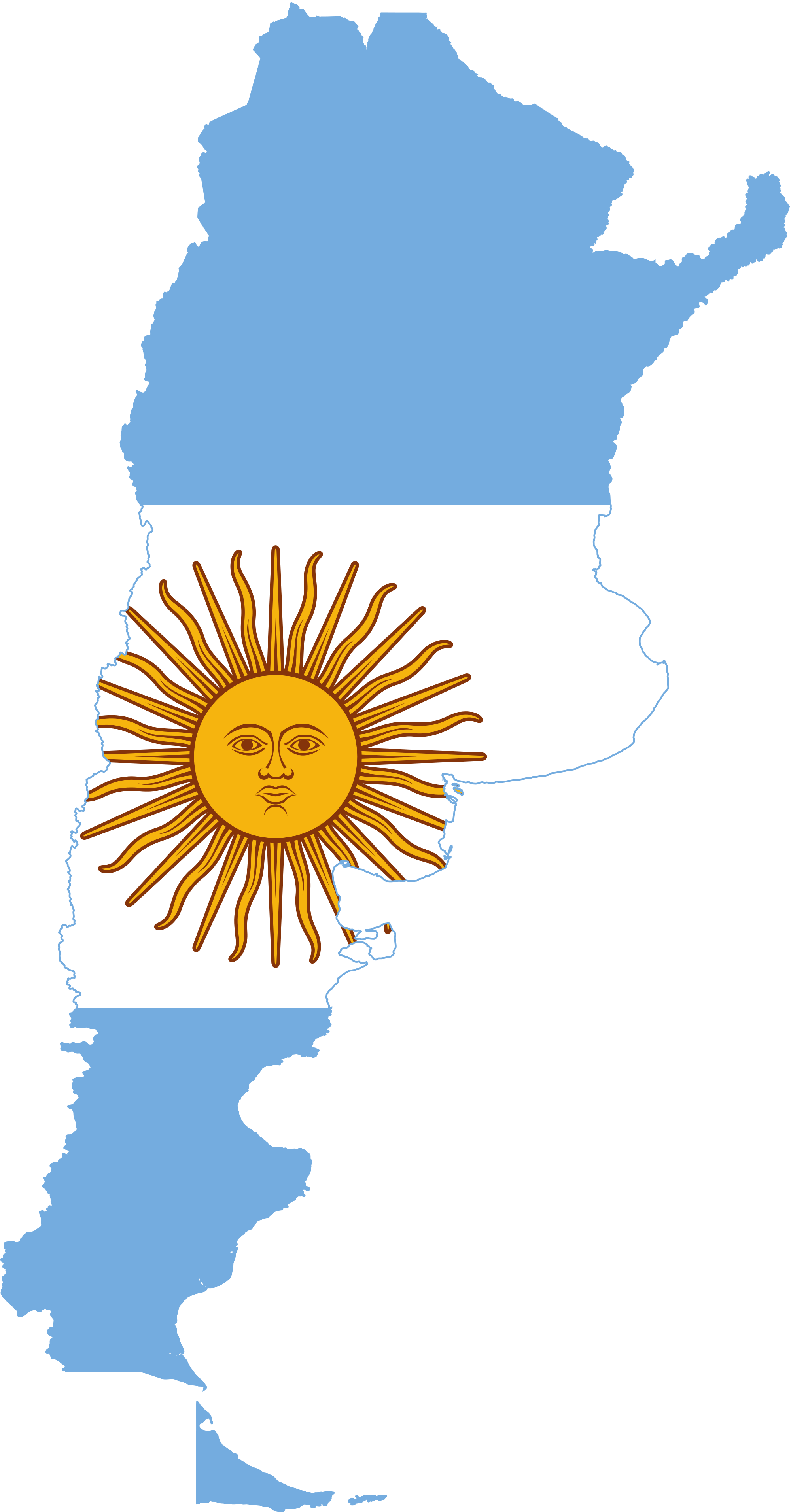 Argentinian Flag On Map - ClipArt Best