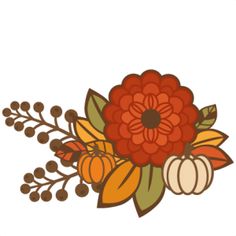 Fall Flowers Clipart