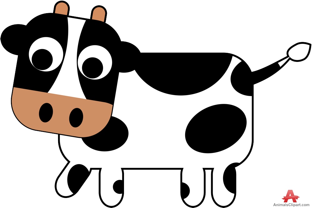 Black and White Cow Clipart | Free Clipart Design Download