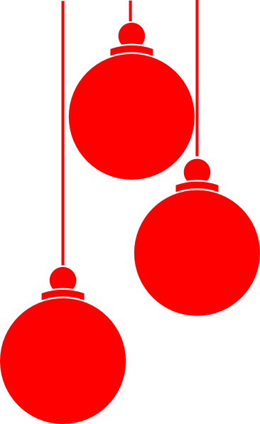 Clipart red christmas ornament