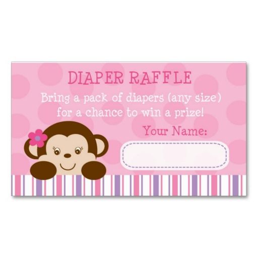 Diaper raffle tickets, Business card templates and Card templates ...