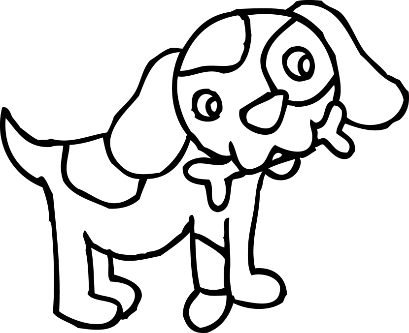 Best Puppy Clipart Black And White #20618 - Clipartion.com