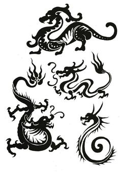 stencils | Tribal Dragon Tattoos, Hummingbird Tattoo and…