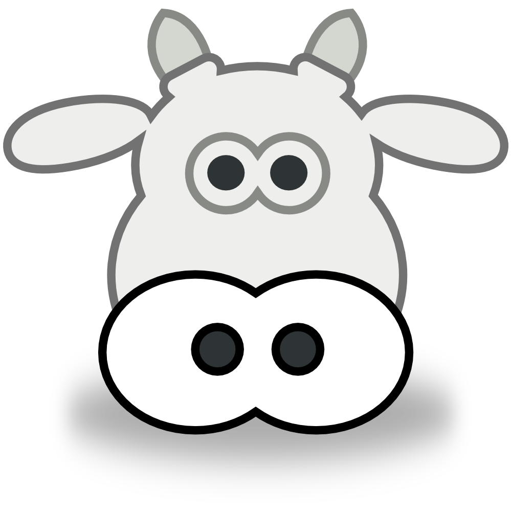 Images For > Cartoon Cow Face Outline