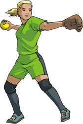 Softball Player Clipart - Tumundografico