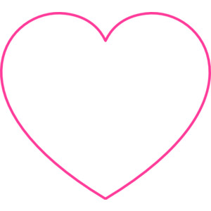 Pink Blank Heart clip art - Polyvore