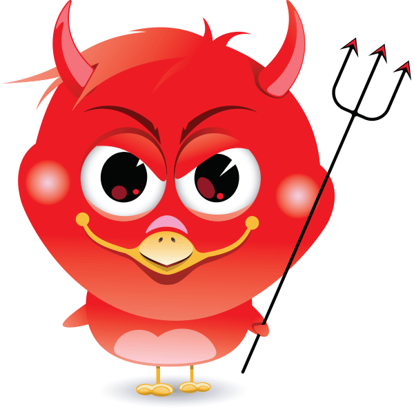 Evil Bird - Facebook Symbols and Chat Emoticons