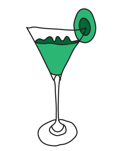 B-Day Party Kiwi Martini Clipart | Meylah