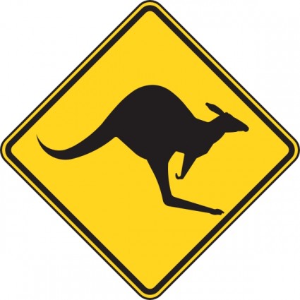 kangaroo_warning_sign_clip_art ...