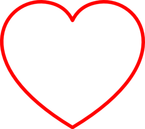 Red Heart Outline Clip Art Vector Online Royalty Free