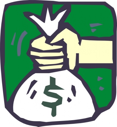 Money Bag Icon clip art vector, free vector graphics