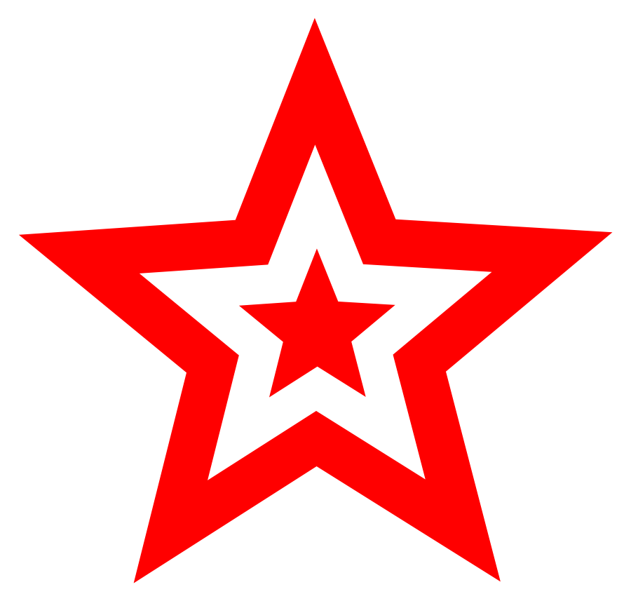 Red star in star Clipart, vector clip art online, royalty free ...