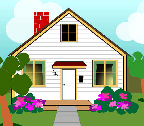 Free Christian Clip Art: Image of a House, a Home - cropped image ...