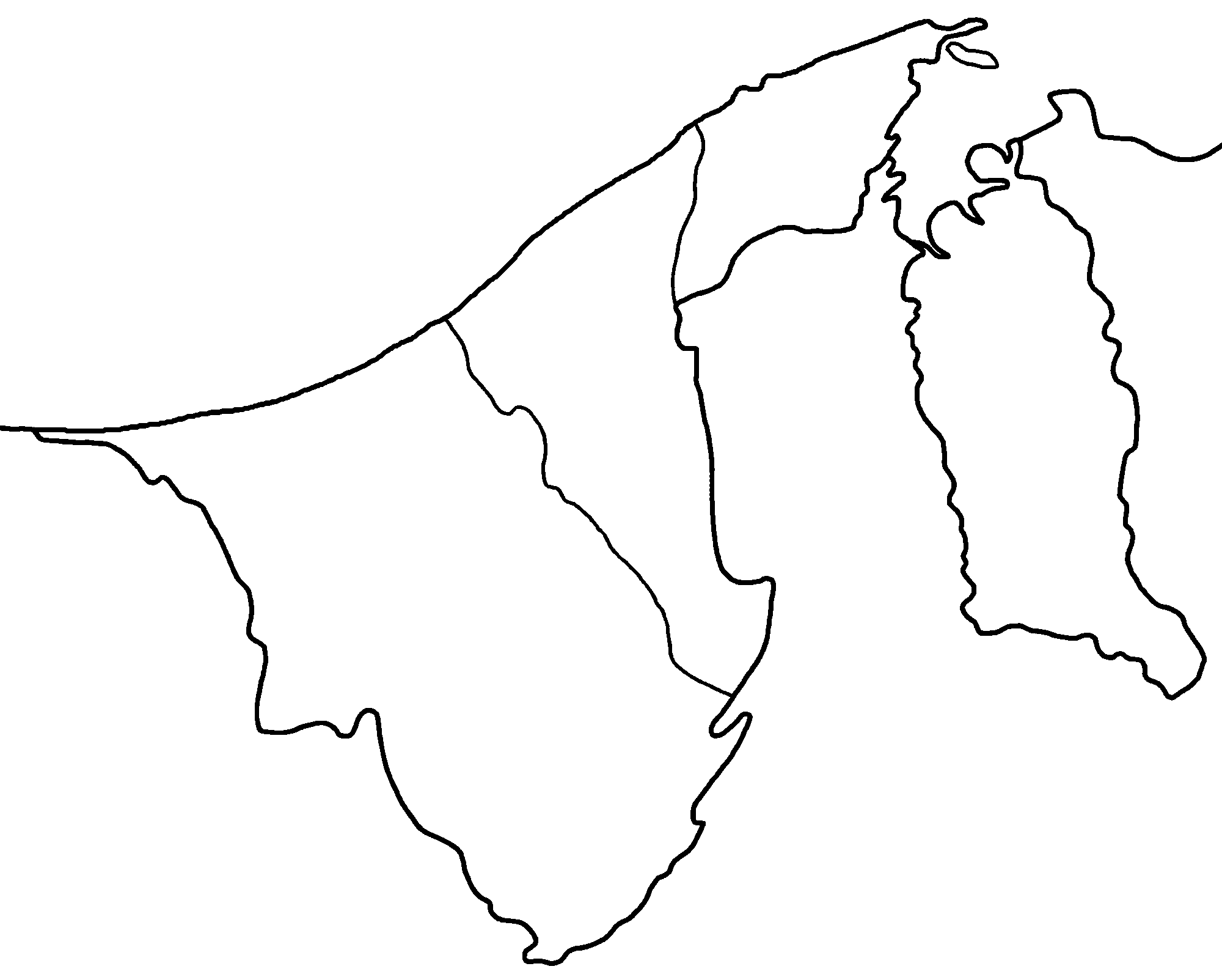 Brunei Districts Blank - Mapsof.