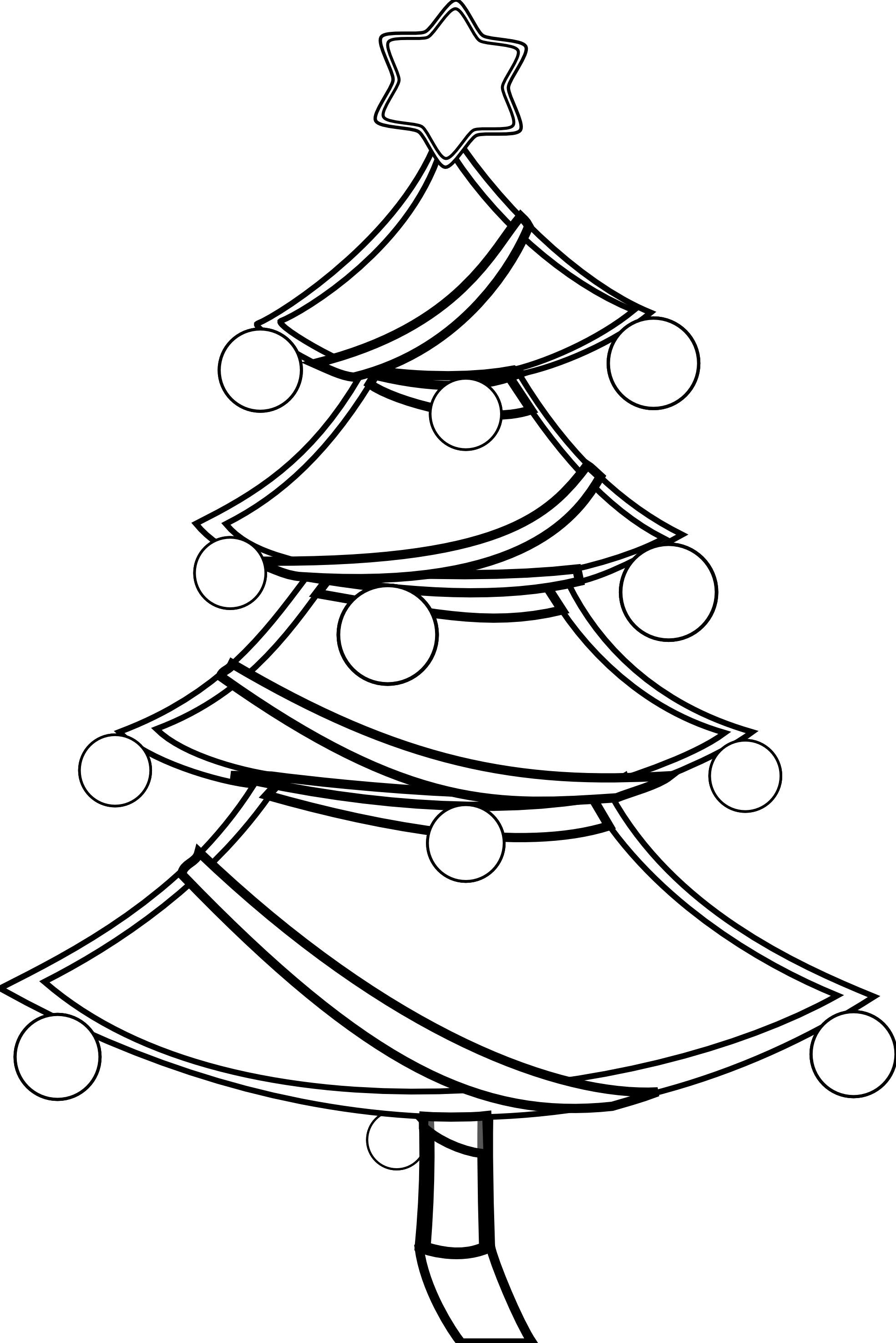 Benbois Christmas Tree Xmas Coloring Book Colouring Black White ...