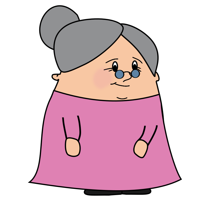 clipart old lady cartoon - photo #4