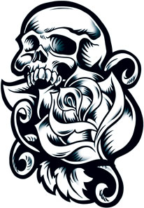 Rose Skull | TattooForAWeek.com - Temporary Tattoo - Fake tattoos ...