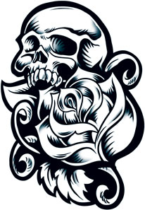Rose Skull | TattooForAWeek.com - Temporary Tattoo - Fake ...