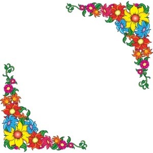 Flowers Clipart Image - Flowers in a Border Design - Polyvore