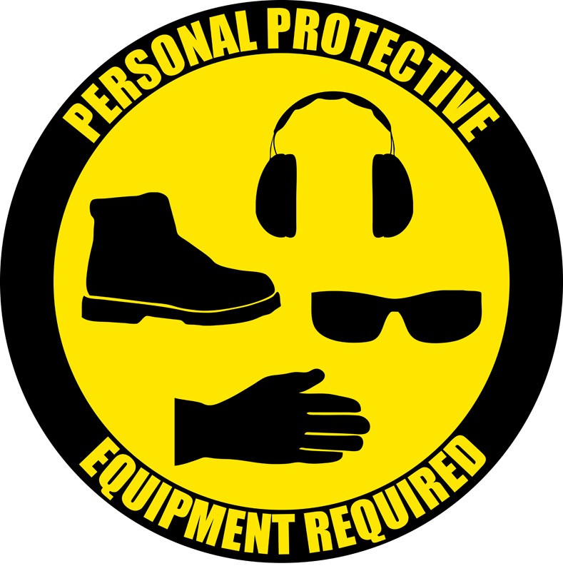 PPE Required Floor Signs : Industrial floor signs ships same day 866-