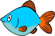 Blue Cartoon Fish