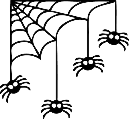 Corner Spider Web Halloween Decal - Trendy Wall Designs